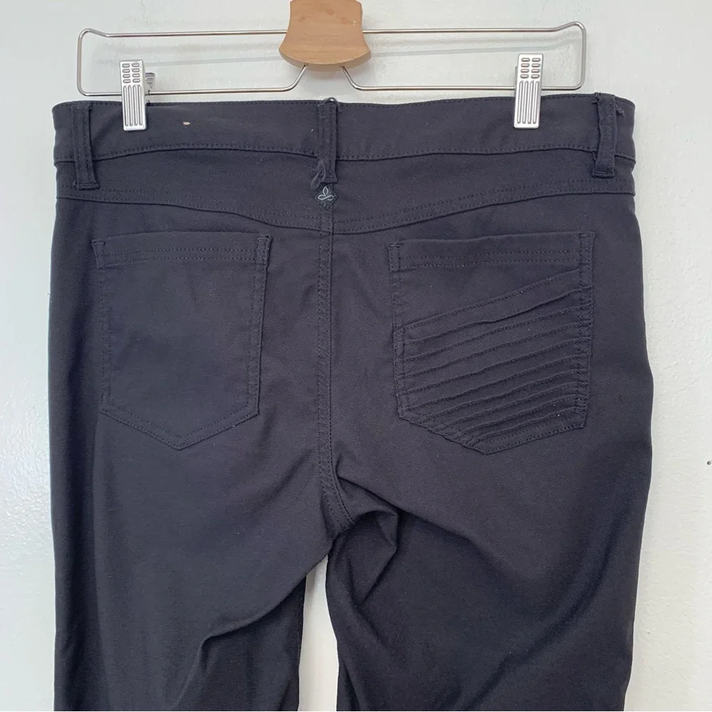 Prana Pants Woman 10 Black Skinny  Stacked Stretch Casual Work Gothic‎ Grunge - Picture 5 of 9